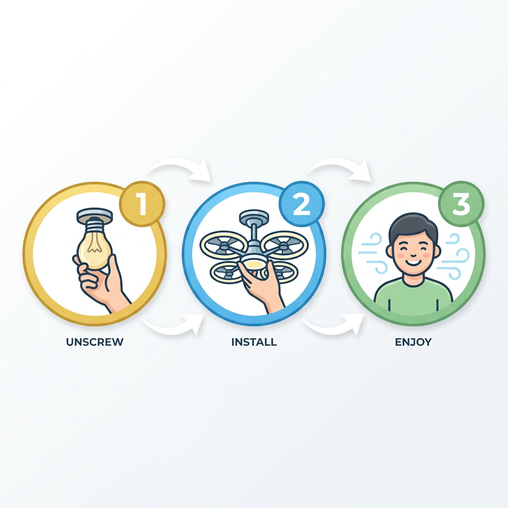 SkyCool Fan Bulb — Ceiling Fan + LED Light