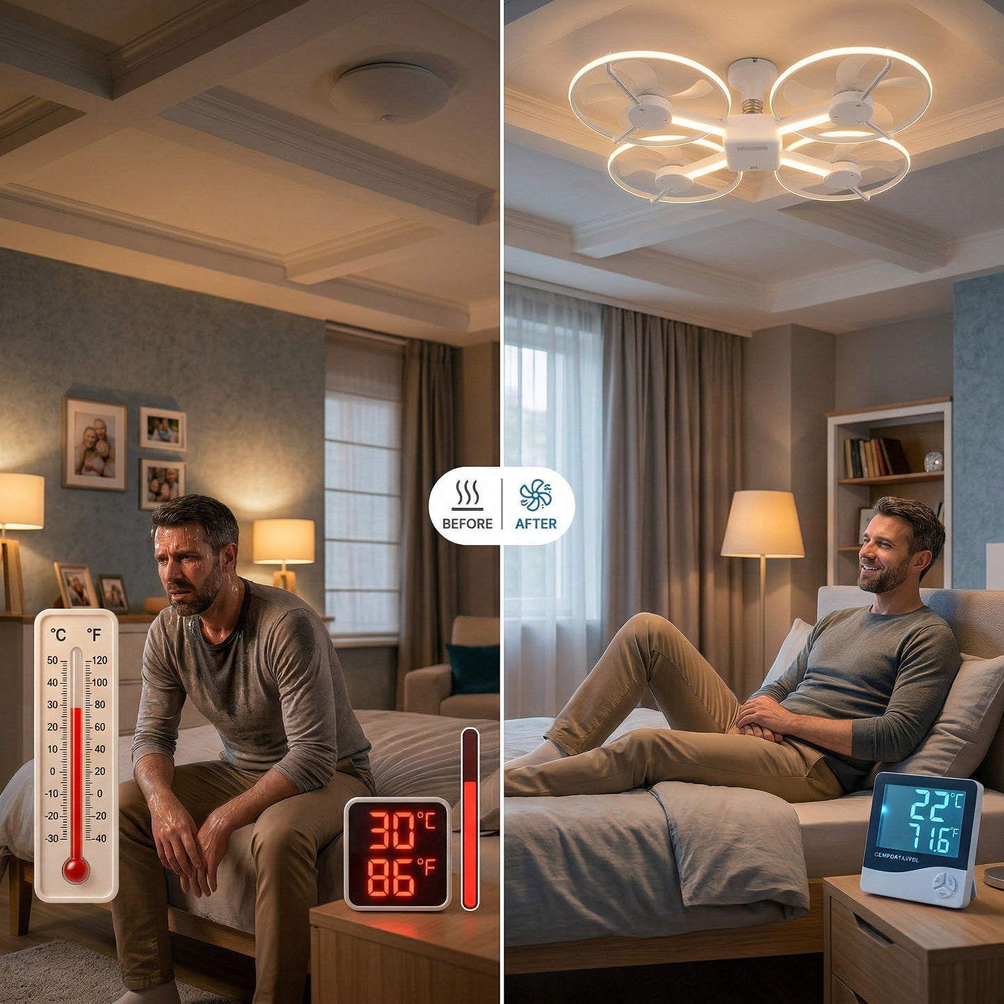 SkyCool Fan Bulb — Ceiling Fan + LED Light
