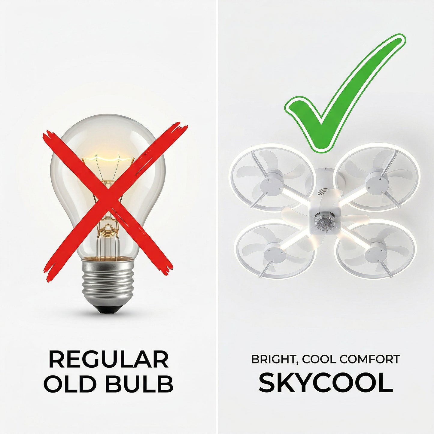SkyCool Fan Bulb — Ceiling Fan + LED Light
