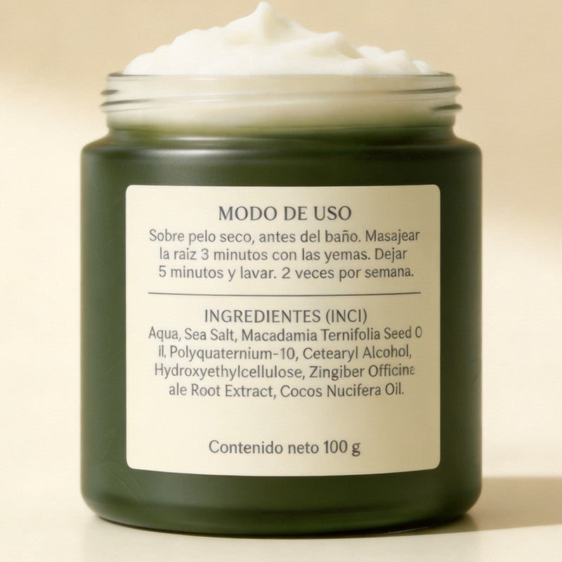 Etiqueta trasera con modo de uso e ingredientes