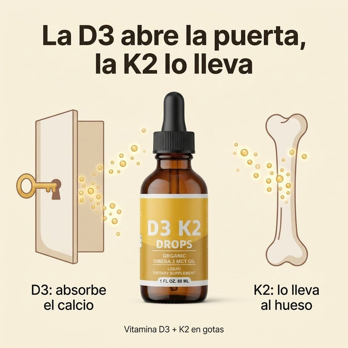 La D3 abre la puerta al calcio, la K2 lo lleva al hueso