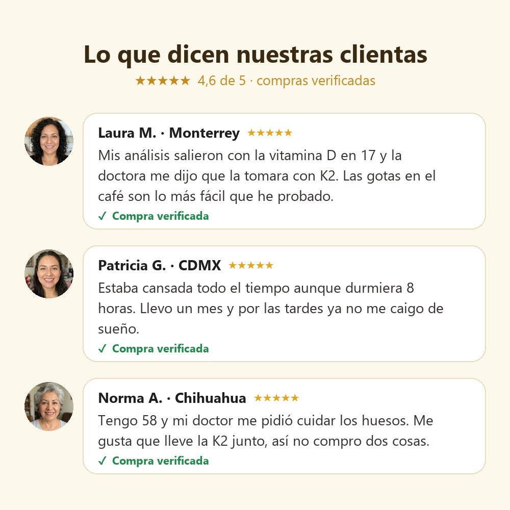 Lo que dicen nuestras clientas: 4,6 de 5