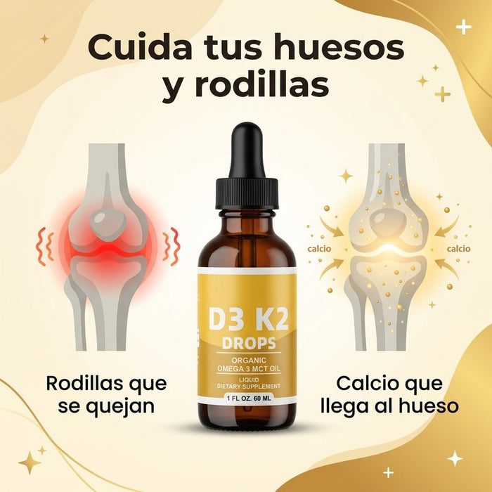 Rodillas que se quejan; calcio que llega al hueso