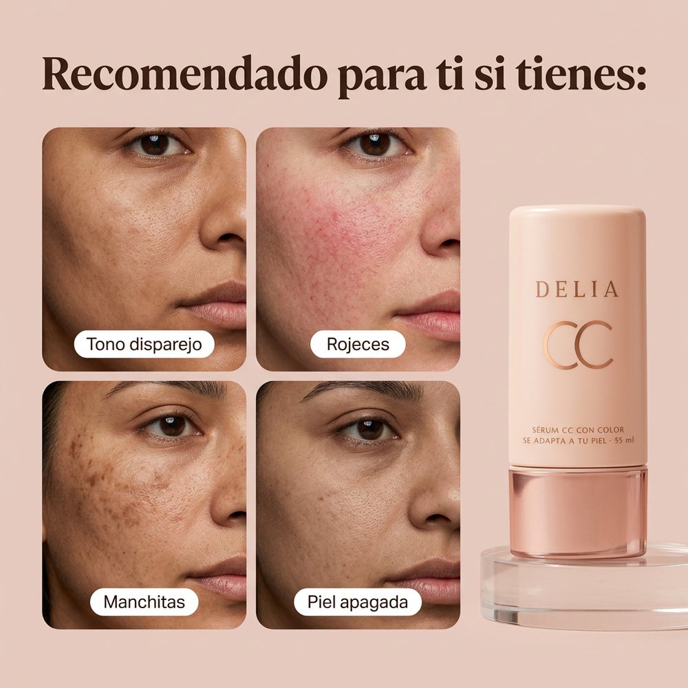 Recomendado si tienes tono disparejo, rojeces, manchitas o piel apagada
