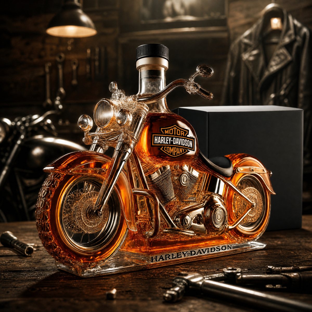 The Outlaw motorcycle decanter