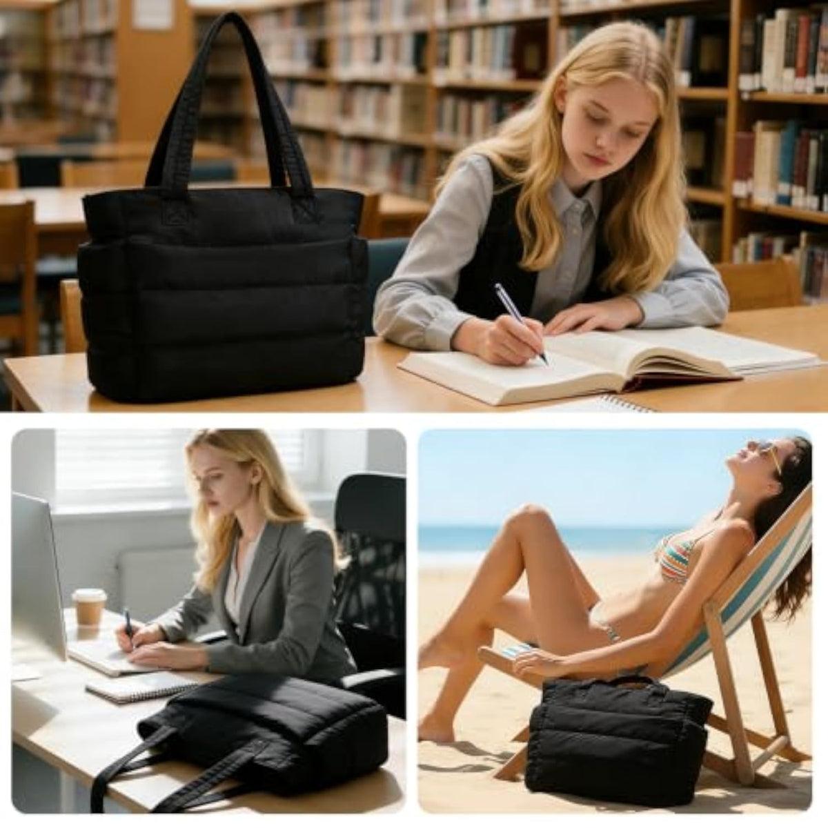 Bolso tote acolchado MONALIA